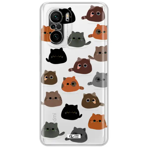 A Group Of Cats With Different Colors Xiaomi Poco F3 Clear Tpu Case
