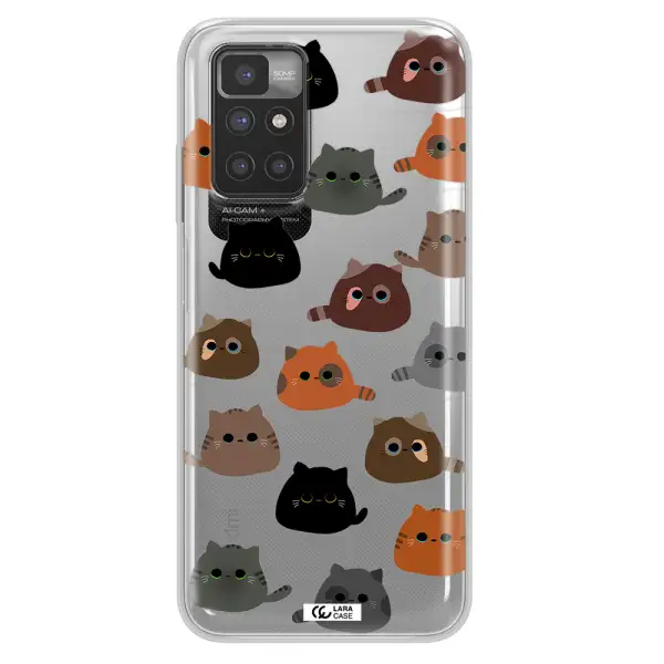 a group of cats with different colors Xiaomi Redmi 10 Clear TPU Case