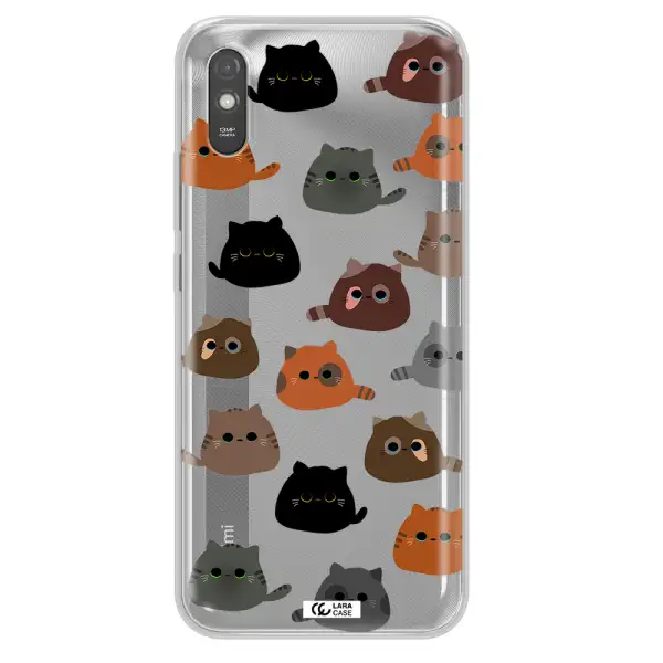 a group of cats with different colors Xiaomi Redmi 9A Clear TPU Case
