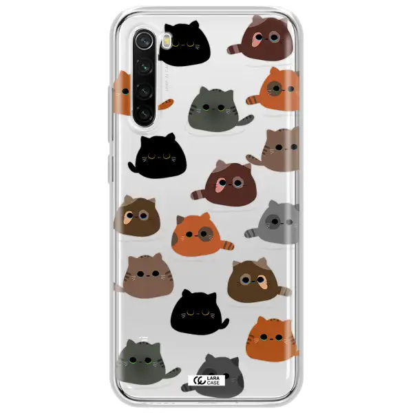 A Group Of Cats With Different Colors Xiaomi Redmi Note 8T Clear Tpu Case