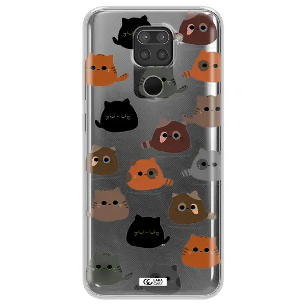 a group of cats with different colors Xiaomi Redmi Note 9 Clear TPU Case