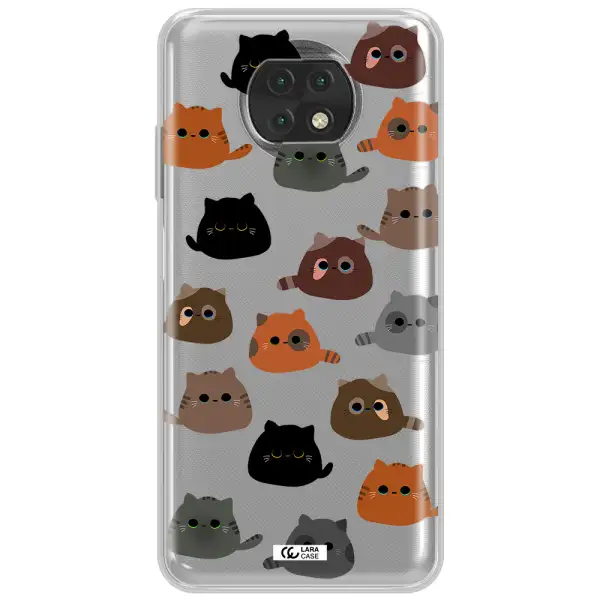 A Group Of Cats With Different Colors Xiaomi Redmi Note 9T Clear Tpu Case