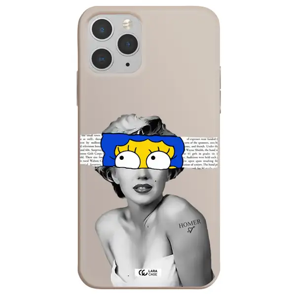 a woman with a cartoon on her head Apple iPhone 11 pro max Silicone Stone Case
