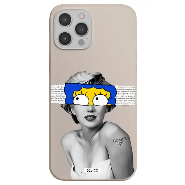 a woman with a cartoon on her head Apple iPhone 12 pro max Silicone Stone Case