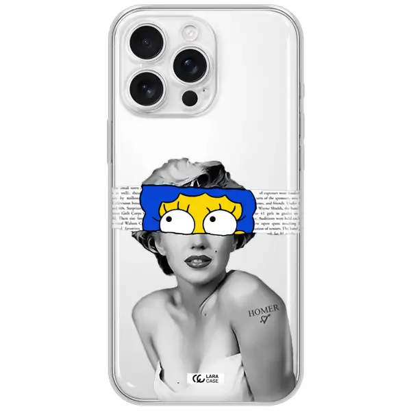 A Woman With A Cartoon On Her Head Apple Iphone 16 Pro Max Clear Tpu Case