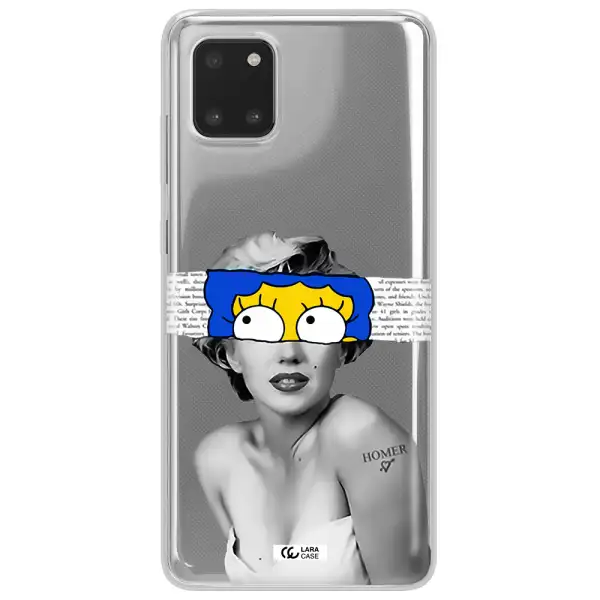 a woman with a cartoon on her head Samsung Note 10 Lite Clear TPU Case
