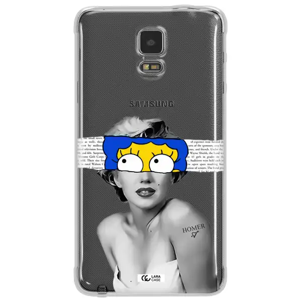 a woman with a cartoon on her head Samsung Note 4 Clear TPU Case