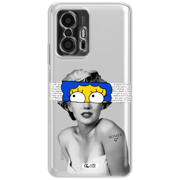 A Woman With A Cartoon On Her Head Xiaomi 11T Pro Clear Tpu Case