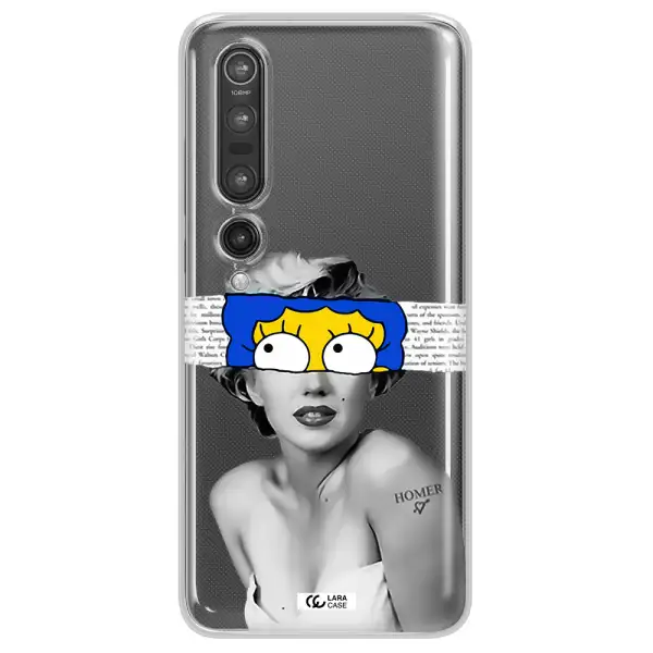 a woman with a cartoon on her head Xiaomi Mi 10 Pro Clear TPU Case