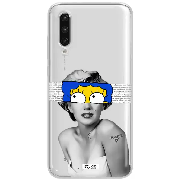 A Woman With A Cartoon On Her Head Xiaomi Mi 9 Lite Clear Tpu Case