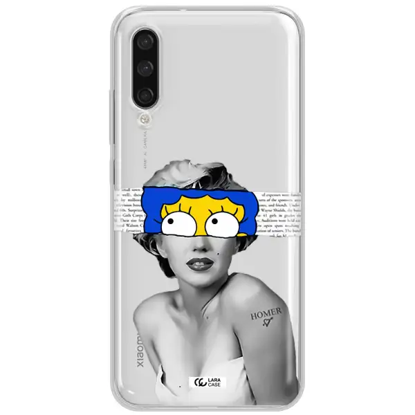 A Woman With A Cartoon On Her Head Xiaomi Mi A3 Clear Tpu Case