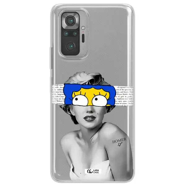 a woman with a cartoon on her head Xiaomi Note 10 Pro Clear TPU Case