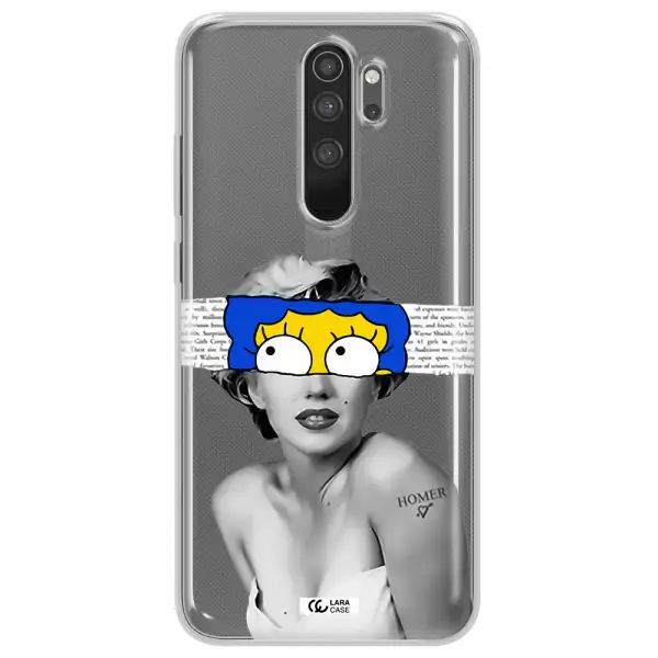a woman with a cartoon on her head Xiaomi Note 8 Pro Clear TPU Case
