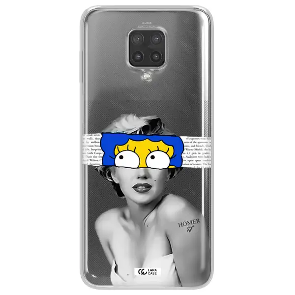 a woman with a cartoon on her head Xiaomi Note 9 Pro Clear TPU Case
