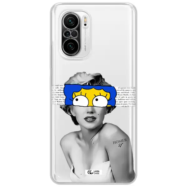 A Woman With A Cartoon On Her Head Xiaomi Poco F3 Clear Tpu Case