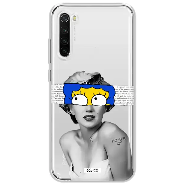 A Woman With A Cartoon On Her Head Xiaomi Redmi Note 8T Clear Tpu Case