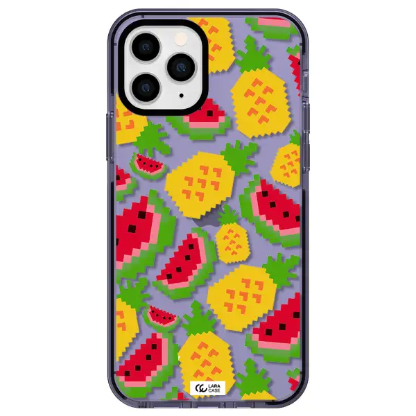 a pattern of watermelon and pineapples Apple iPhone 11 pro impact Lilac Case