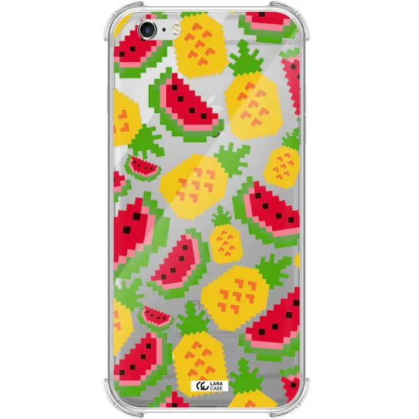 a pattern of watermelon and pineapples Apple iPhone 6 plus Clear PC Case