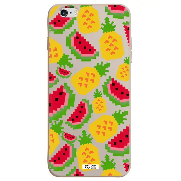 a pattern of watermelon and pineapples Apple iPhone 6 plus Silicone Stone Case