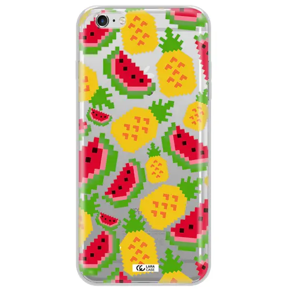 a pattern of watermelon and pineapples Apple iPhone 6S Clear TPU Case