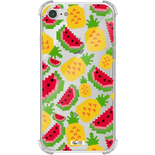 a pattern of watermelon and pineapples Apple iPhone 7 Clear PC Case