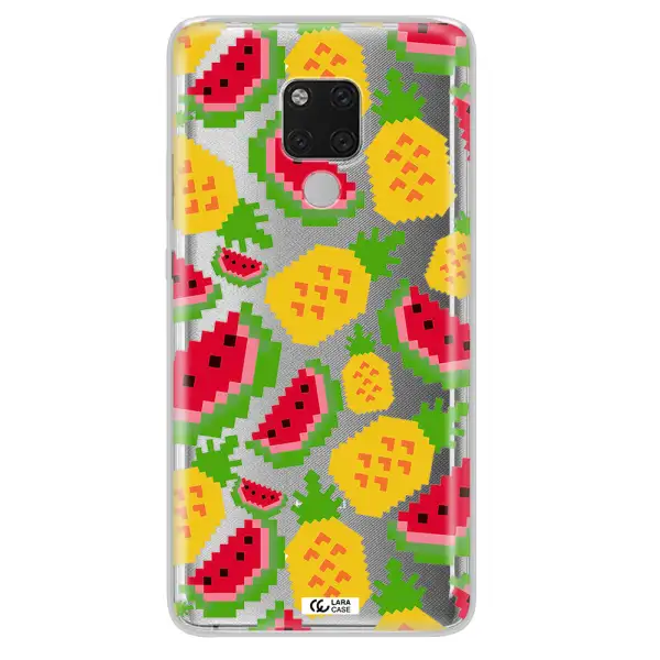 a pattern of watermelon and pineapples Huawei Mate 20X Clear TPU Case