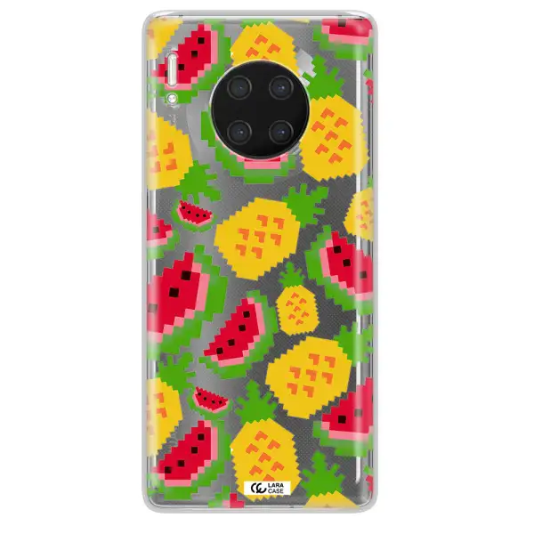 a pattern of watermelon and pineapples Huawei Mate 30 Pro Clear TPU Case