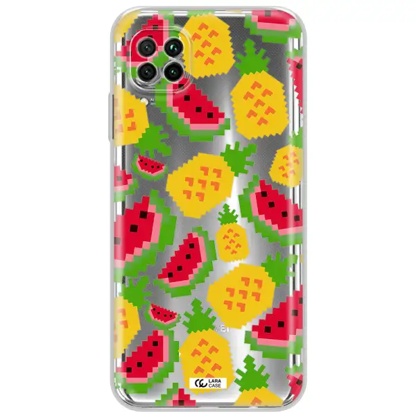 A Pattern Of Watermelon And Pineapples Huawei Nova 7I Clear Tpu Case