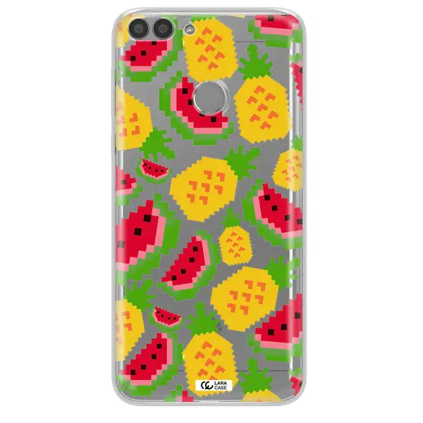 a pattern of watermelon and pineapples Huawei P Smart 2017 Clear TPU Case