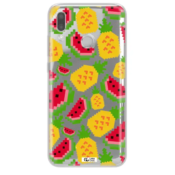 a pattern of watermelon and pineapples Huawei P Smart 2019 Clear TPU Case