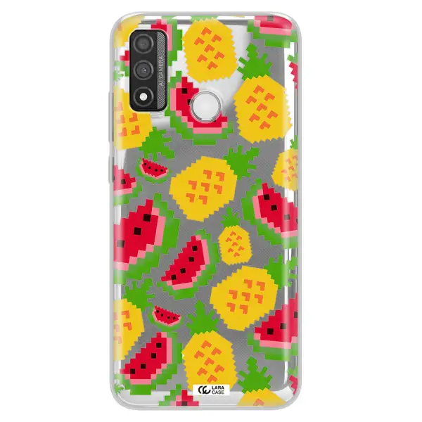 a pattern of watermelon and pineapples Huawei P Smart 2020 Clear TPU Case
