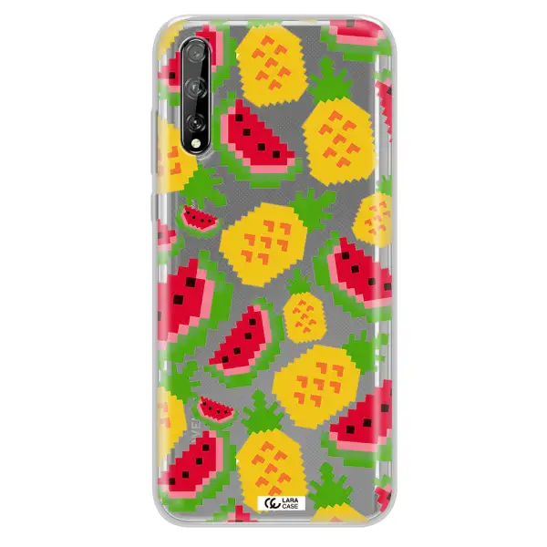 a pattern of watermelon and pineapples Huawei P Smart S Clear TPU Case