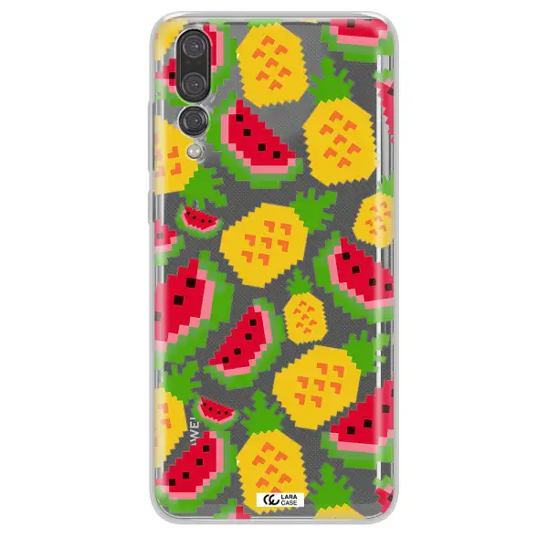 a pattern of watermelon and pineapples Huawei P20 Pro Clear TPU Case