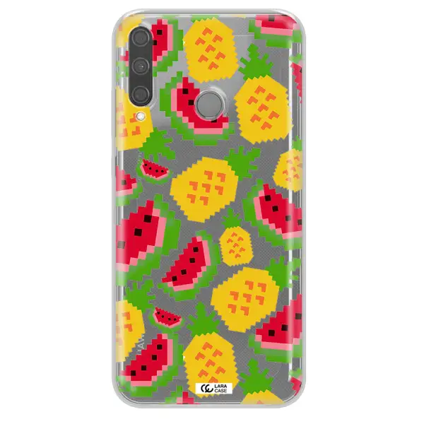 a pattern of watermelon and pineapples Huawei P40 Lite E Clear TPU Case