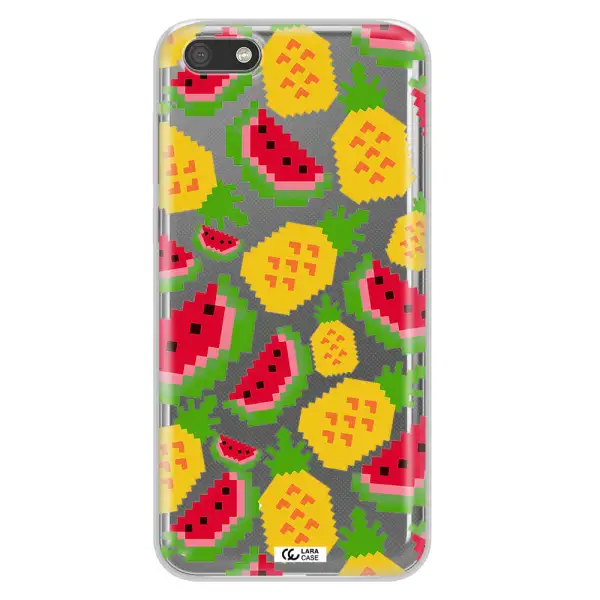 a pattern of watermelon and pineapples Huawei Y5 2018 Clear TPU Case