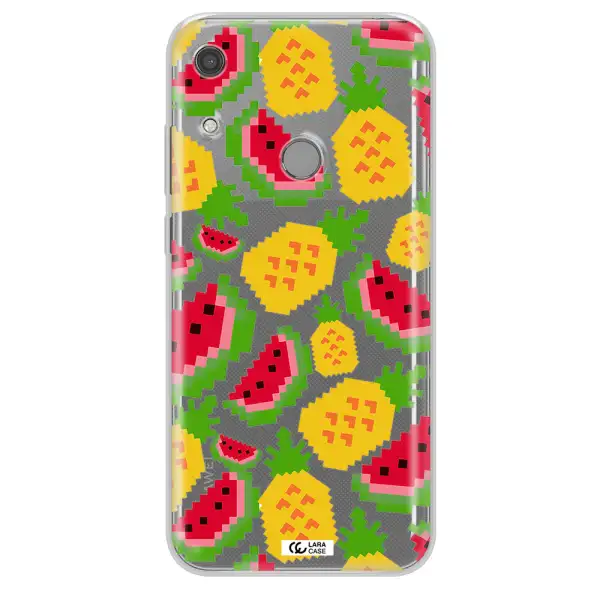 a pattern of watermelon and pineapples Huawei Y6S Clear TPU Case
