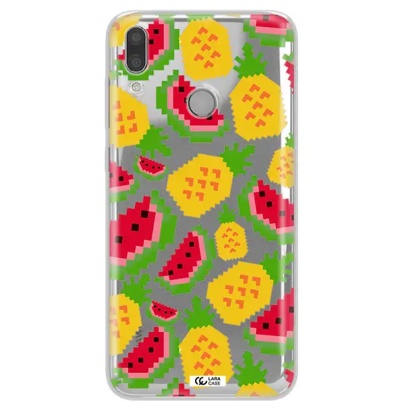 a pattern of watermelon and pineapples Huawei Y9 2019 Clear TPU Case