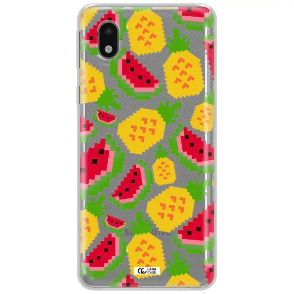 A Pattern Of Watermelon And Pineapples Samsung A01 Core Clear Tpu Case