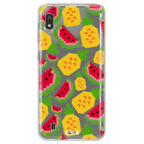a pattern of watermelon and pineapples Samsung A10 Clear TPU Case