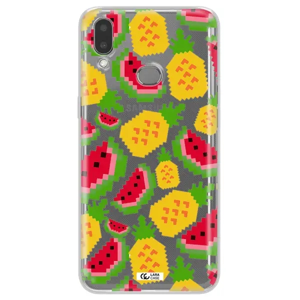 a pattern of watermelon and pineapples Samsung A10S Clear TPU Case