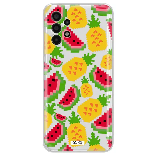 a pattern of watermelon and pineapples Samsung A13 4g Clear TPU Case