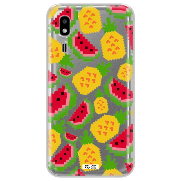 a pattern of watermelon and pineapples Samsung A2 Core Clear TPU Case