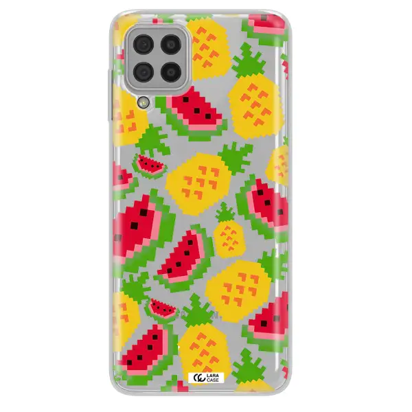a pattern of watermelon and pineapples Samsung A22 4g Clear TPU Case