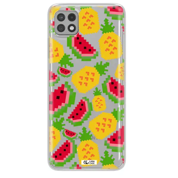 a pattern of watermelon and pineapples Samsung A22 5g Clear TPU Case
