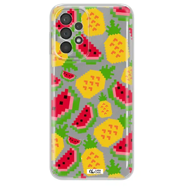 A Pattern Of Watermelon And Pineapples Samsung A23 5G Clear Tpu Case
