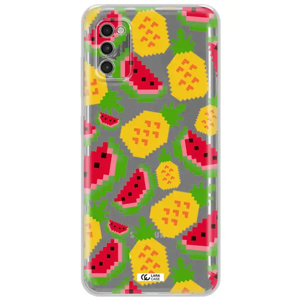 A Pattern Of Watermelon And Pineapples Samsung A41 Clear Tpu Case