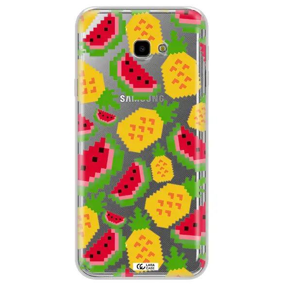 a pattern of watermelon and pineapples Samsung J4 Plus Clear TPU Case