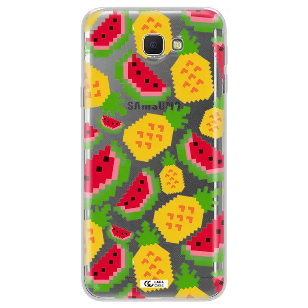 a pattern of watermelon and pineapples Samsung J5 Prime Clear TPU Case