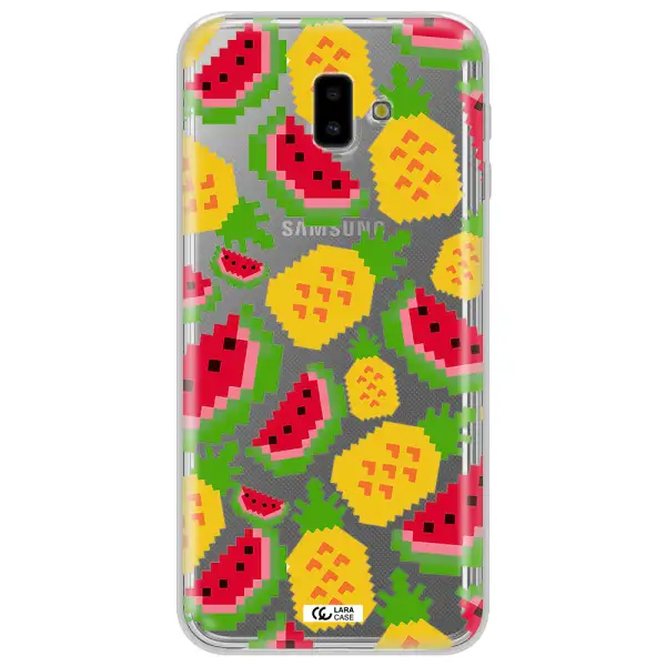 a pattern of watermelon and pineapples Samsung J6 Plus Clear TPU Case