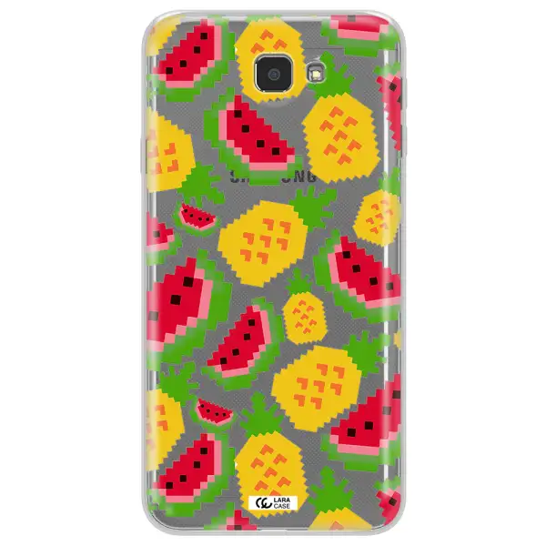 a pattern of watermelon and pineapples Samsung J7 Prim Clear TPU Case